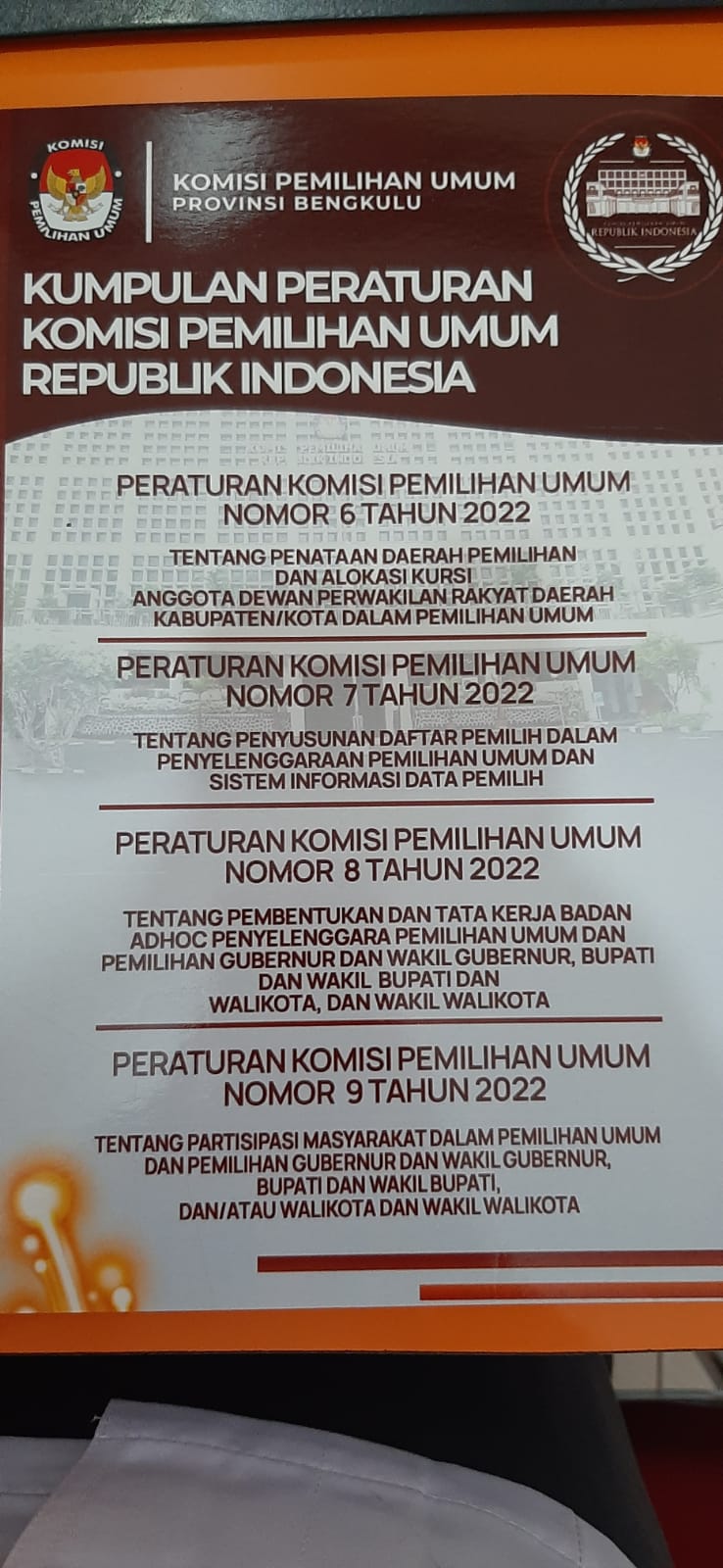 KUMPULAN PERATURAN KOMISI PEMILIHAN UMUM REPUBLIK INDONESIA